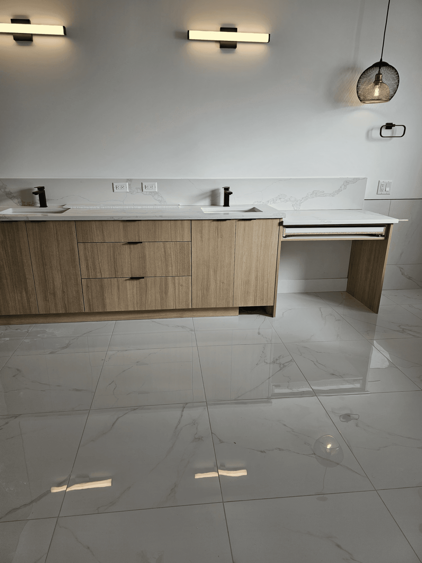 Luxurious Double Sink Vanity with Storage - Luxe Kitchen Cabinets
