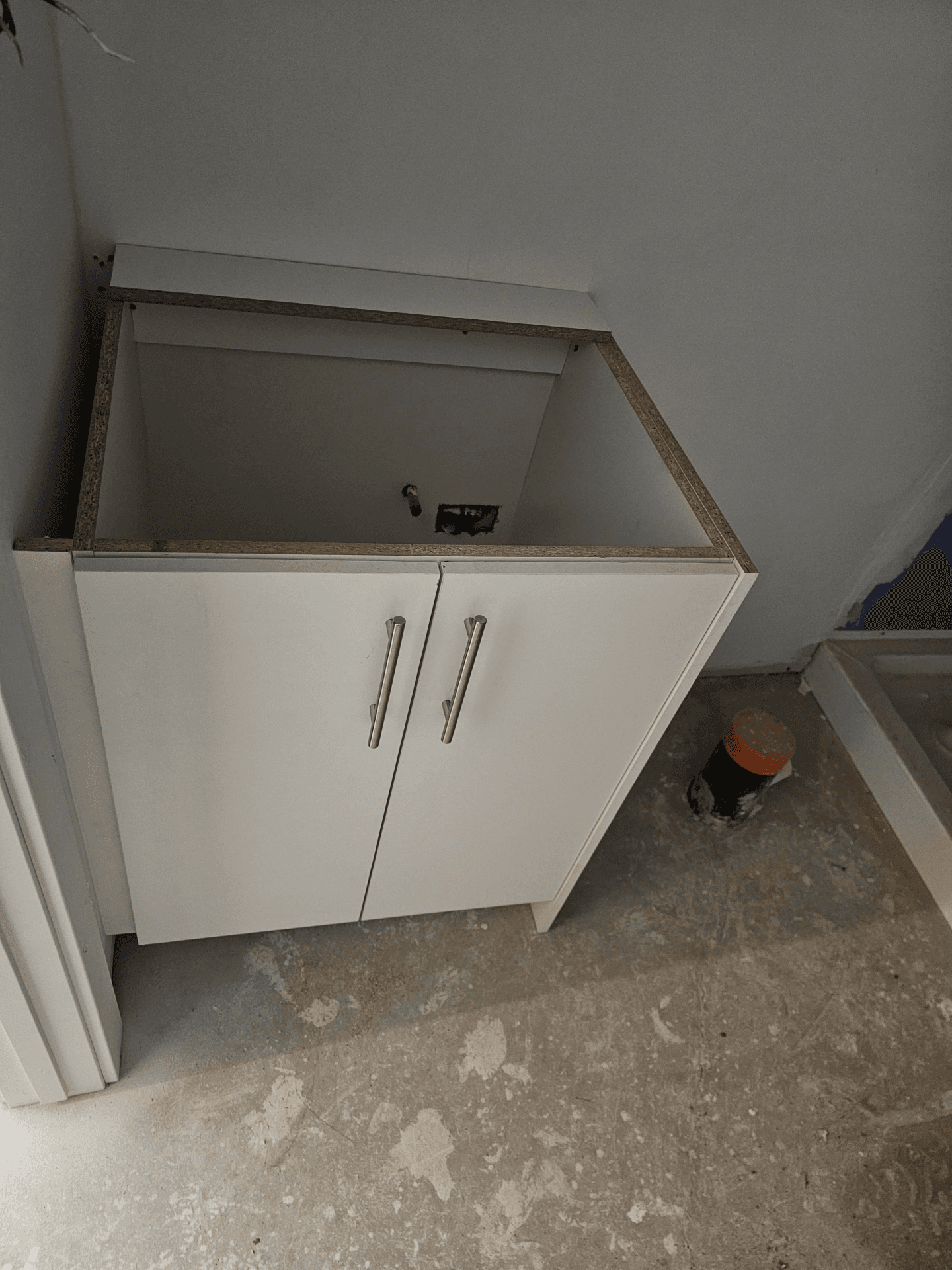 Tiny Treasure: Small White Two-Door Cabinet - Luxe Kitchen Cabinets