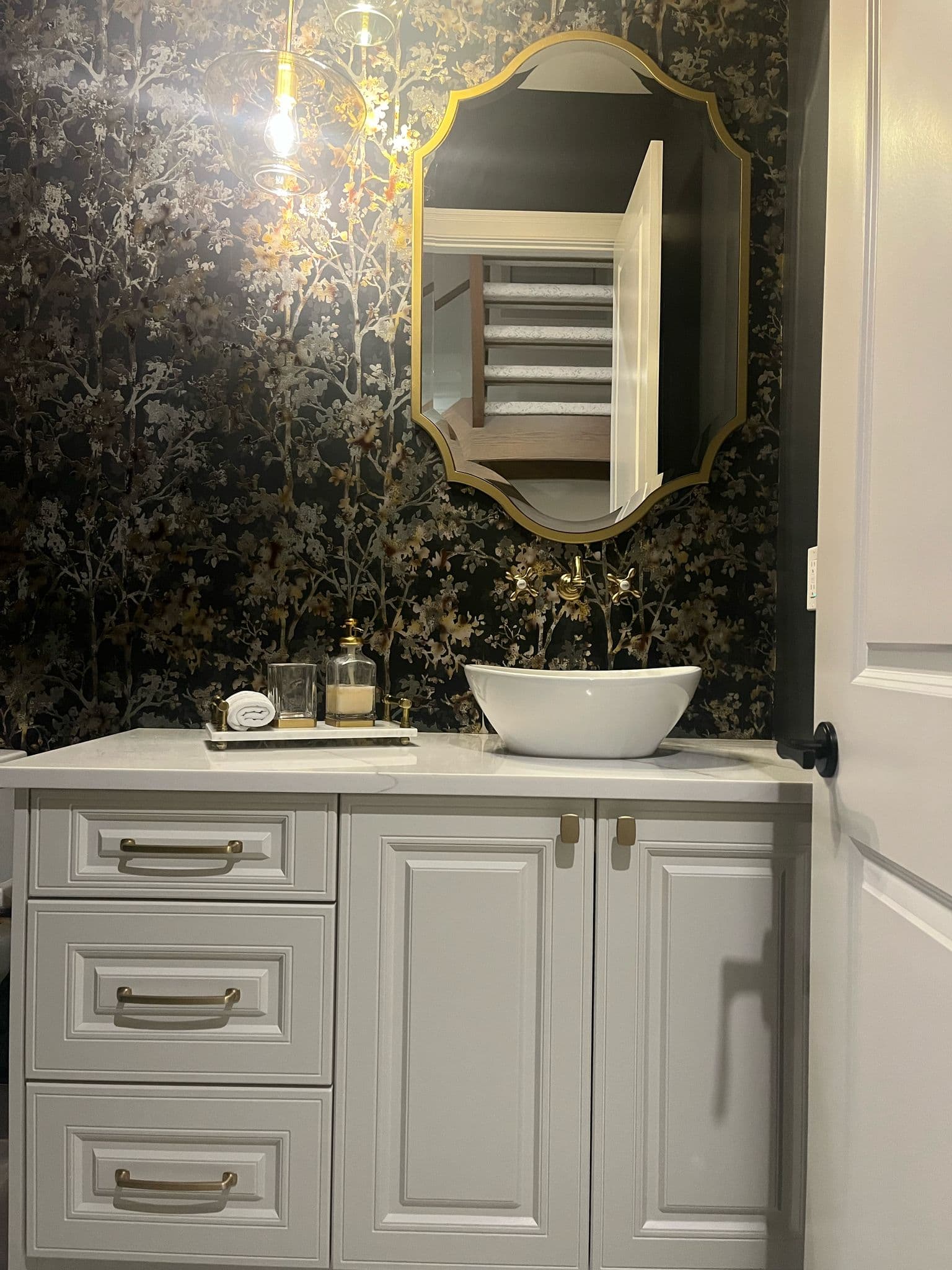 All-in-One Bathroom Solution: Sink, Cabinets, Drawer, and Mirror - Luxe Kitchen Cabinets