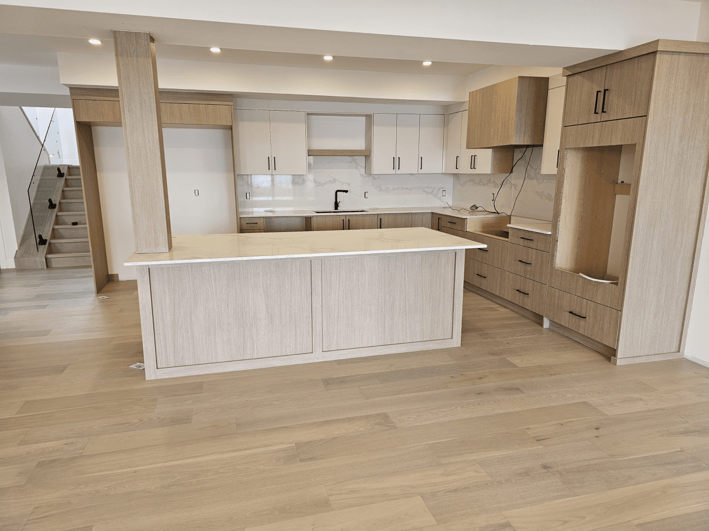 Light Brown Kitchen with Warm and Welcoming Ambiance - Luxe Custom Closets